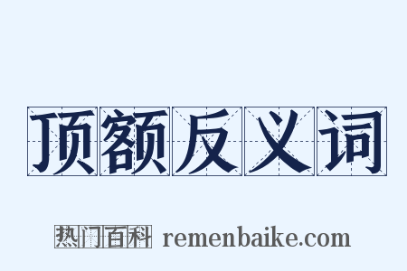 顶额反义词是什么意思的图片